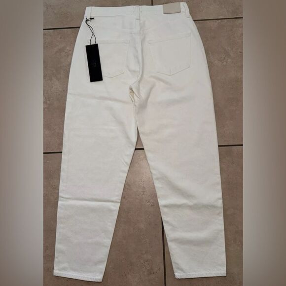 NWT EDWIN Women’s Jeans Anthropologie Anderson Ankle Ivory White - Size 27 - Picture 7 of 11